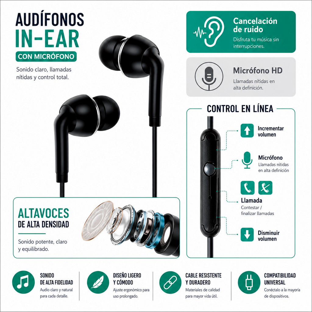 Auriculares con micrófono