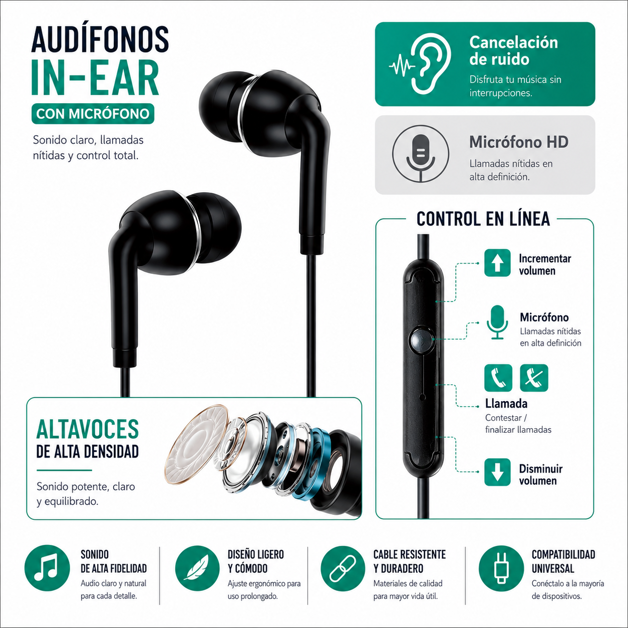 Auriculares con micrófono
