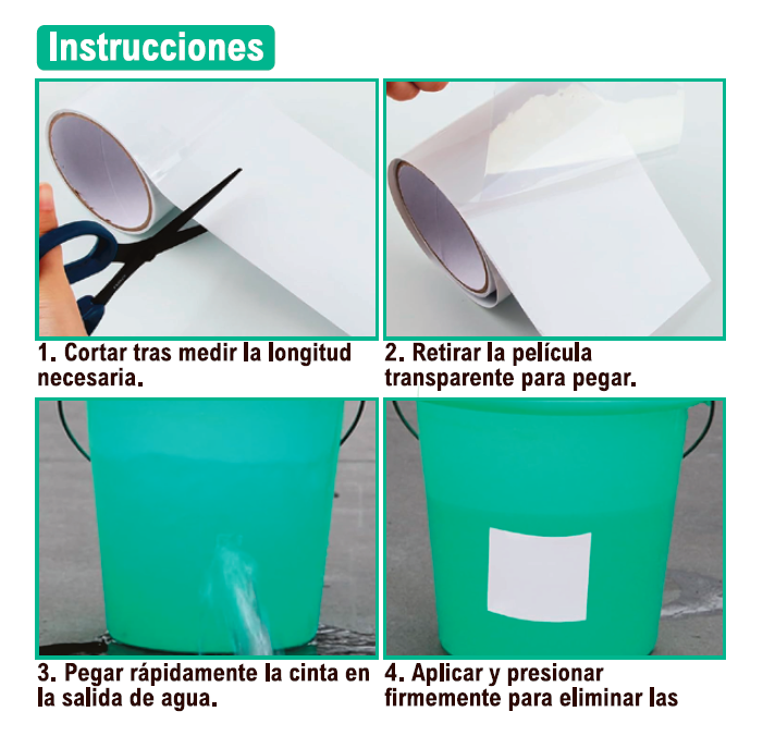 Cinta impermeable negro