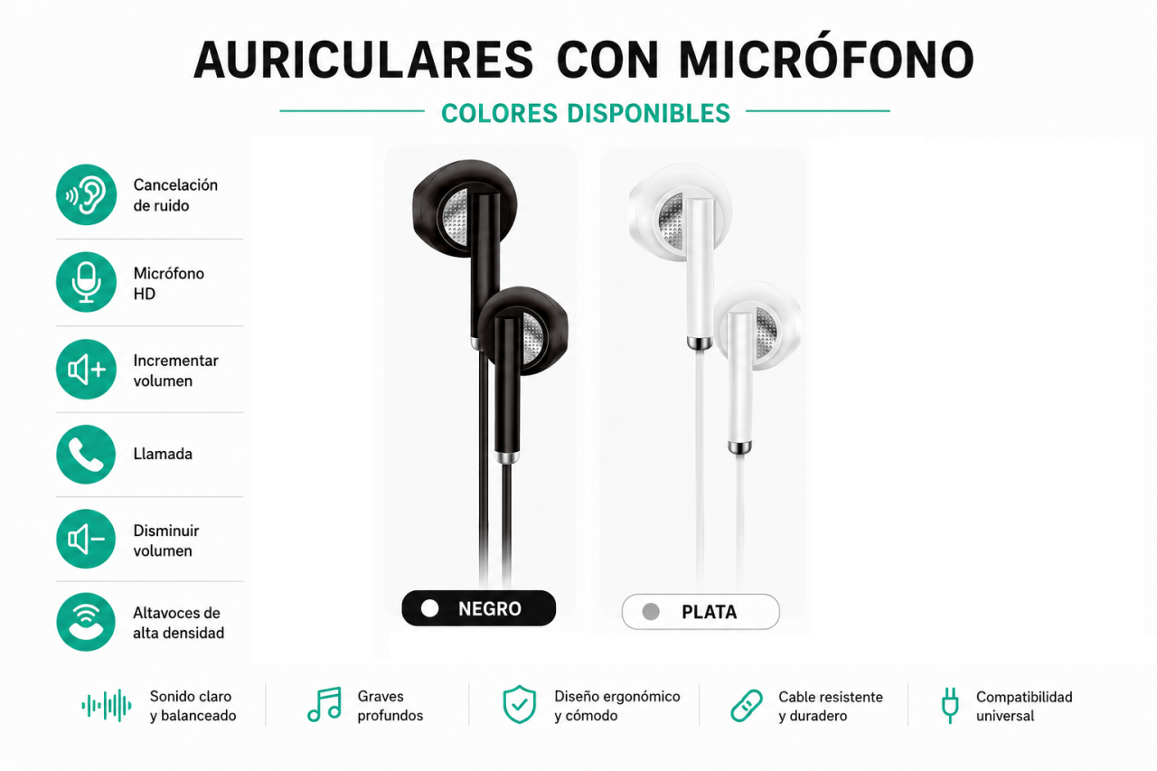 Auriculares con micrófono