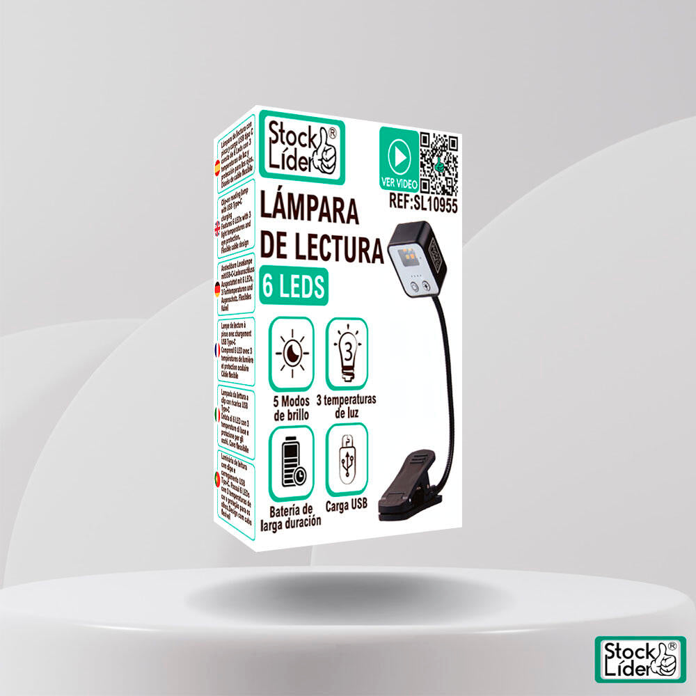 Lámpara de lectura 6 leds