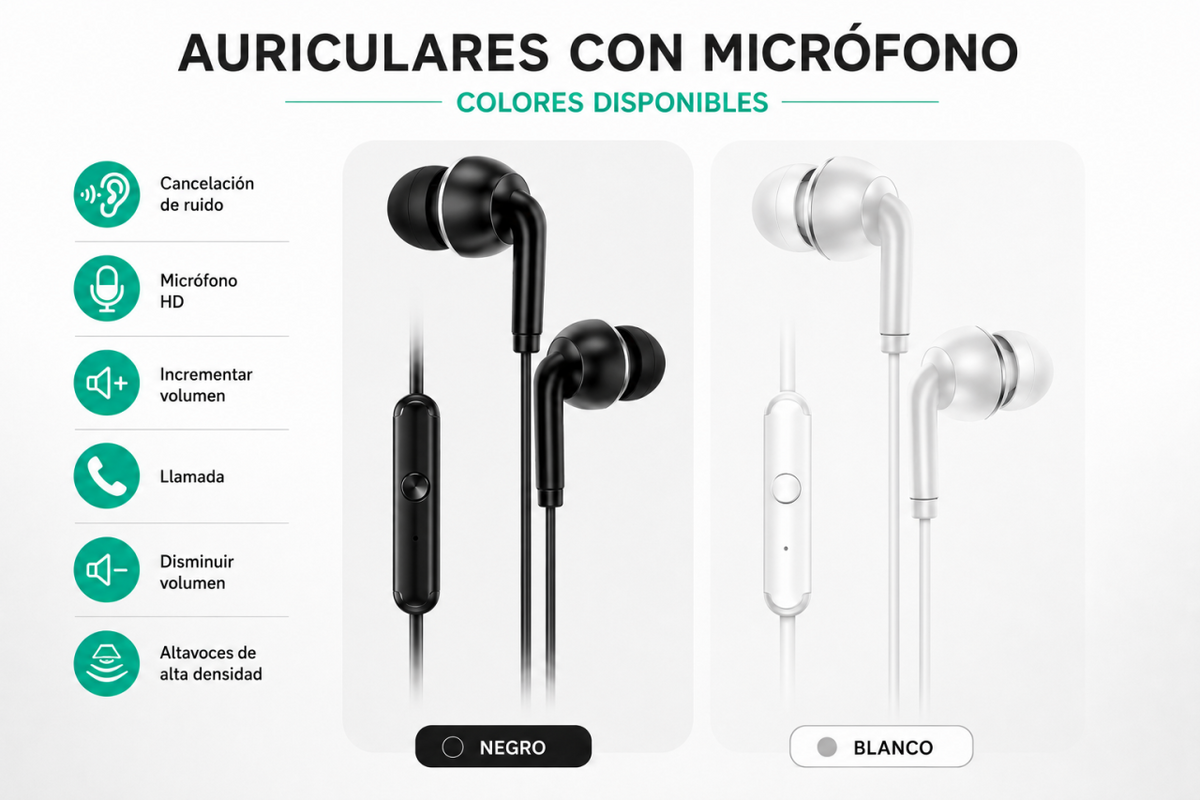 Auriculares con micrófono