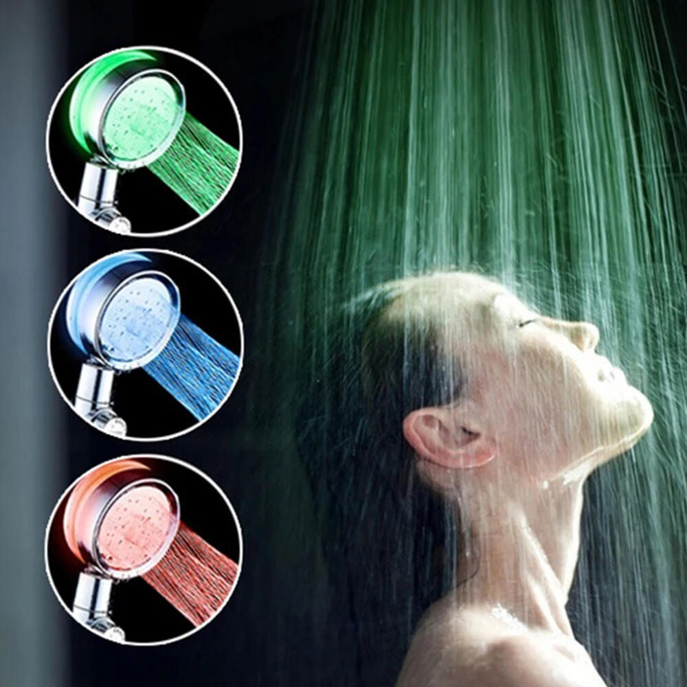 Pack Cabezal de Ducha Con Luz Led & Set Cepillo Peine Desenredador Pelo