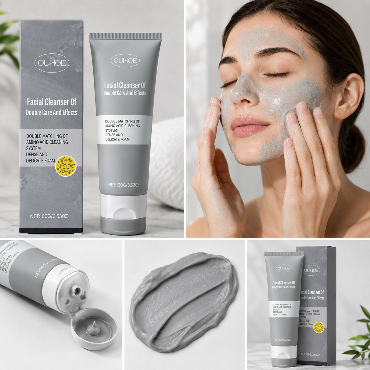 Gel limpiador facial base arcilla 100gr