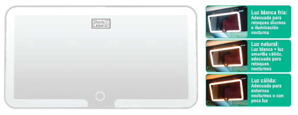 Espejo led recargable