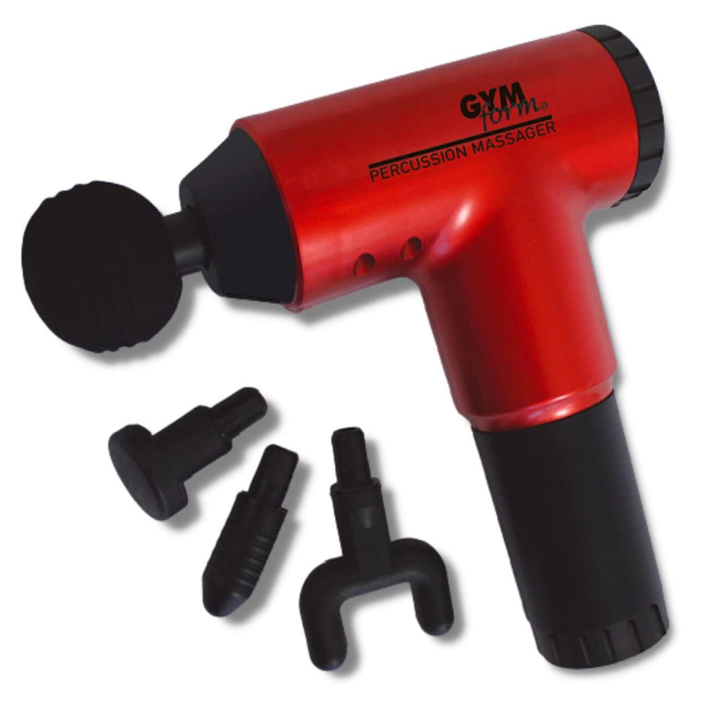 Pistola inalámbrica de masaje profesional que elimina la rigidez muscular con tecnología de percusión profunda.