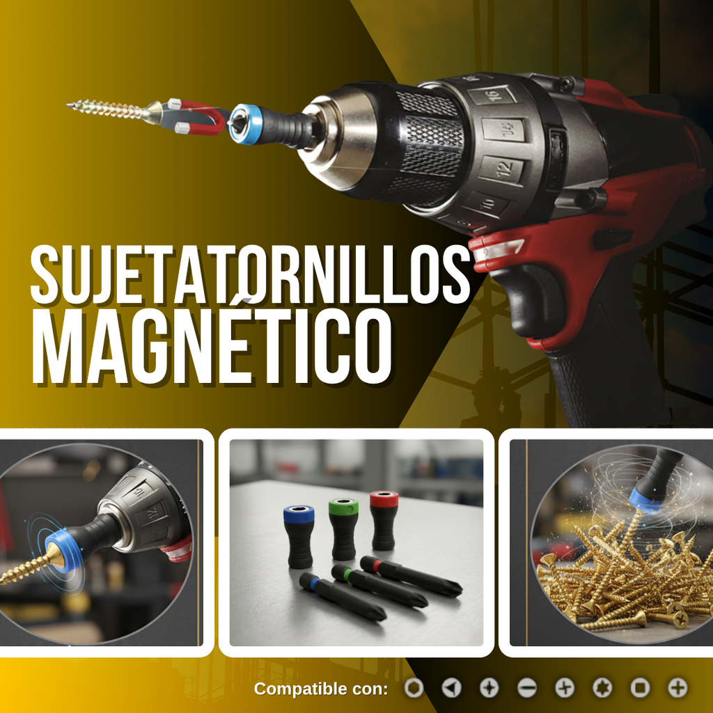 Sujetatornillos magnético para taladros