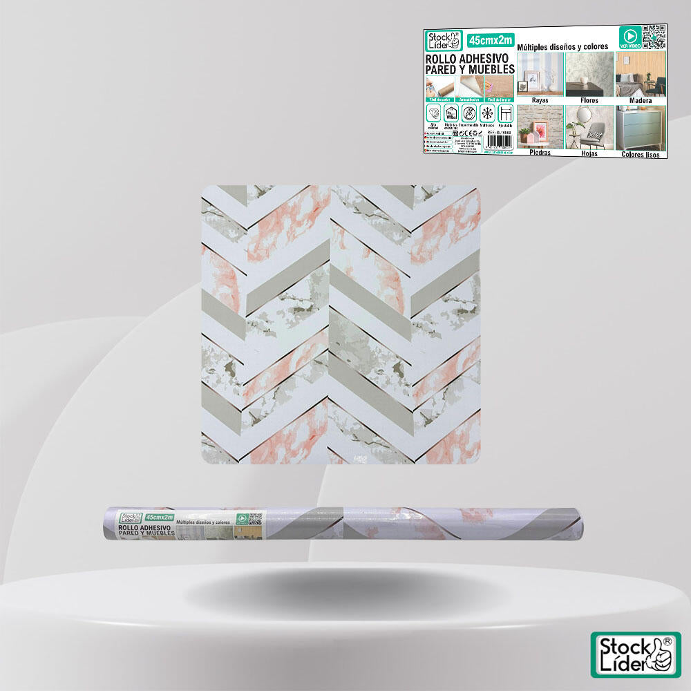 Rollo adhesivo pared y muebles 45cm x 2m