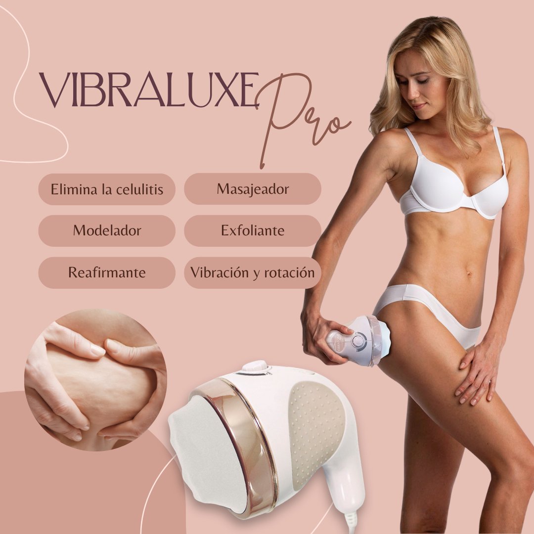 Masajeador con terapia de vibración y rotación para tonificar y esculpir el cuerpo.