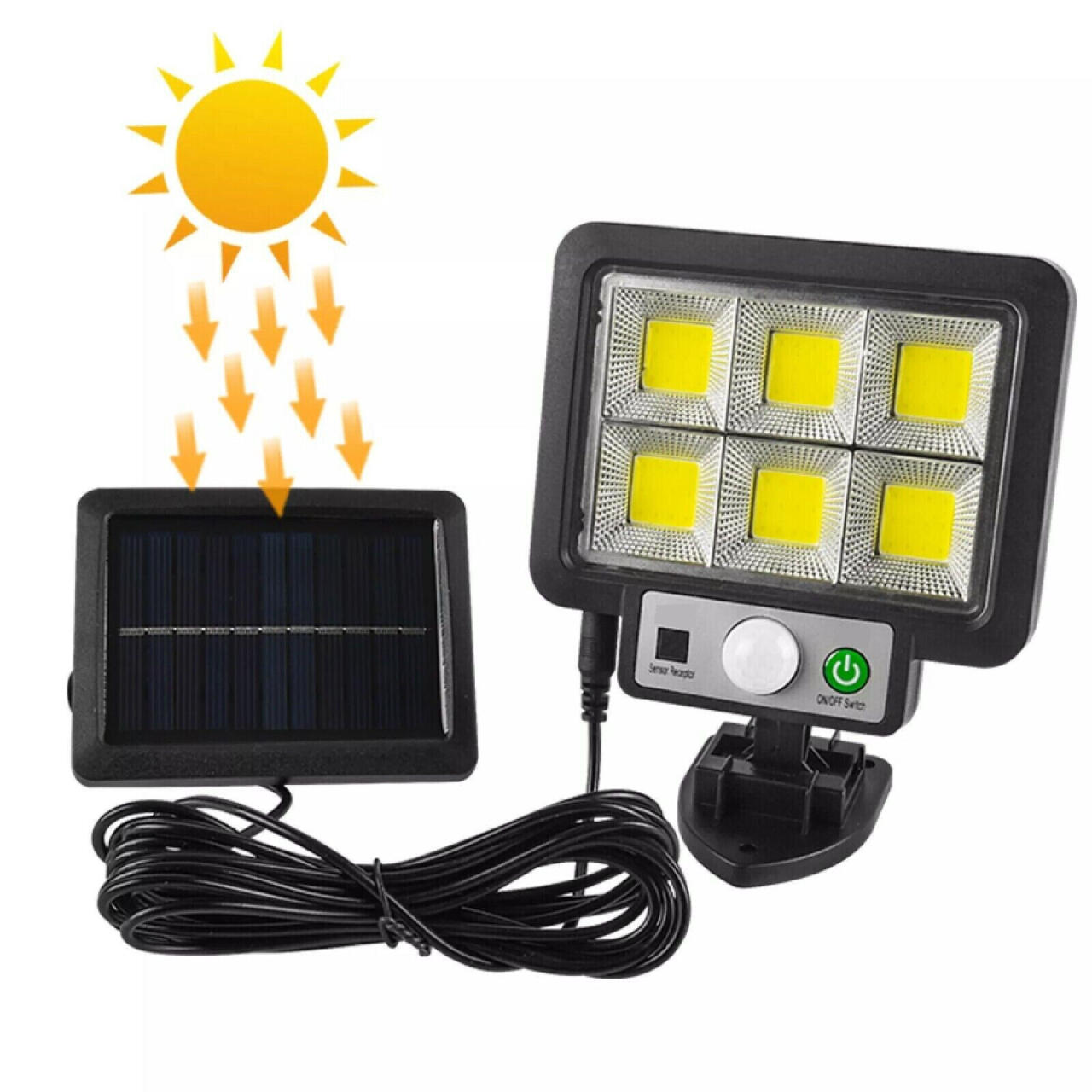 Foco Solar con Sensor 160cob IP65 con Mando