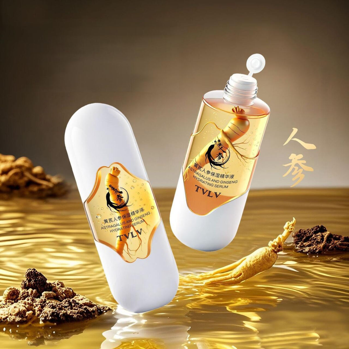 Sérum Facial Antiarrugas de Astrágalo y Ginseng para Hidratación, Firmeza y Líneas de Expresión