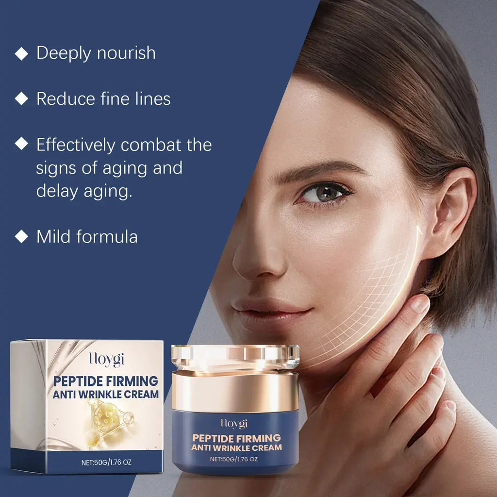 Hoygi Crema Reafirmante Antiarrugas con Péptidos – 50g ‍