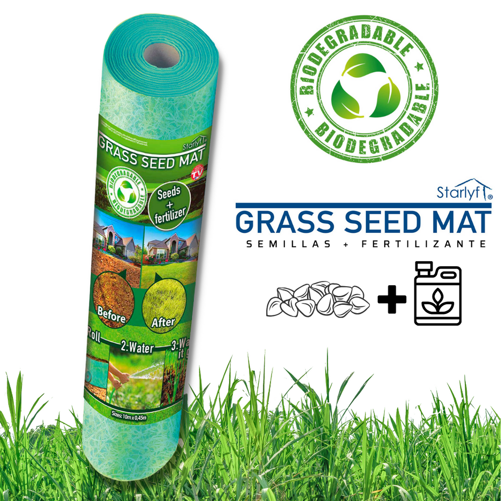 Alfombra de germinación rápida de césped