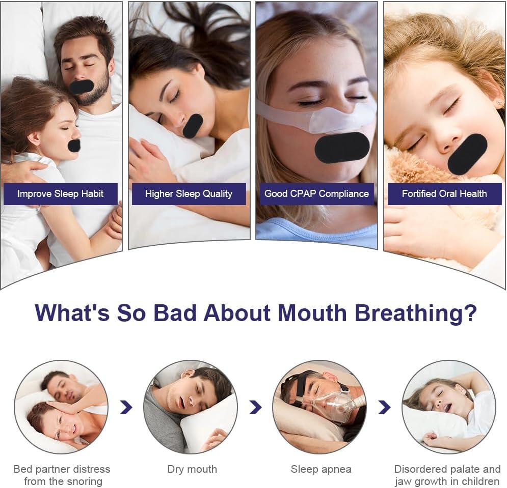 Tiras Bucales Antirronquidos, 30 Tiras para Dormir Antirronquidos