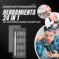 Set de destornilladores 24 en 1 con puntas magnéticas