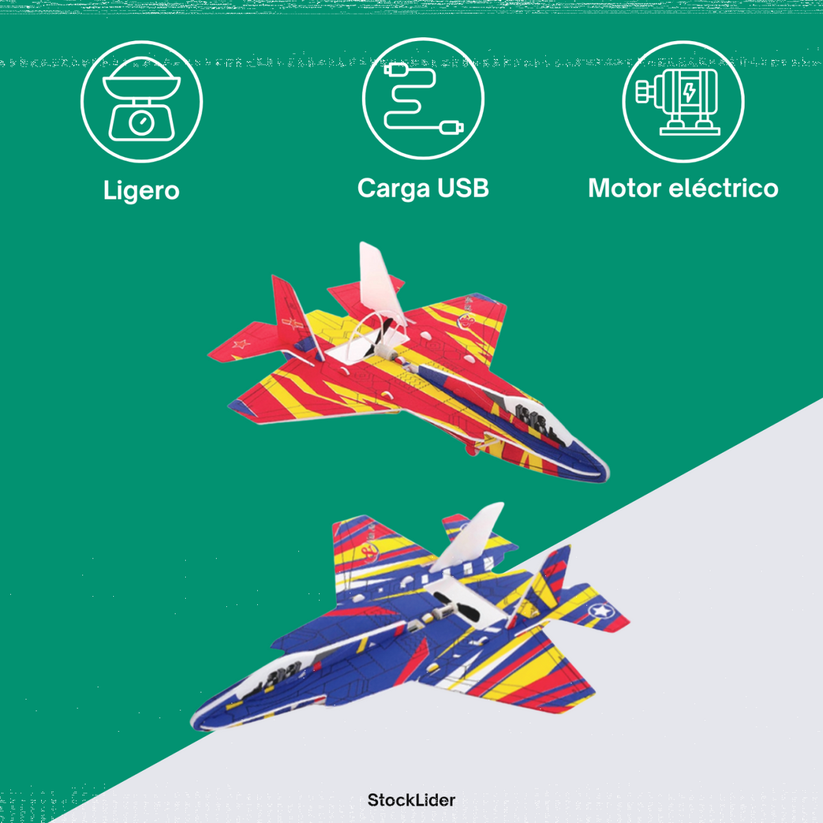 Avión con batería