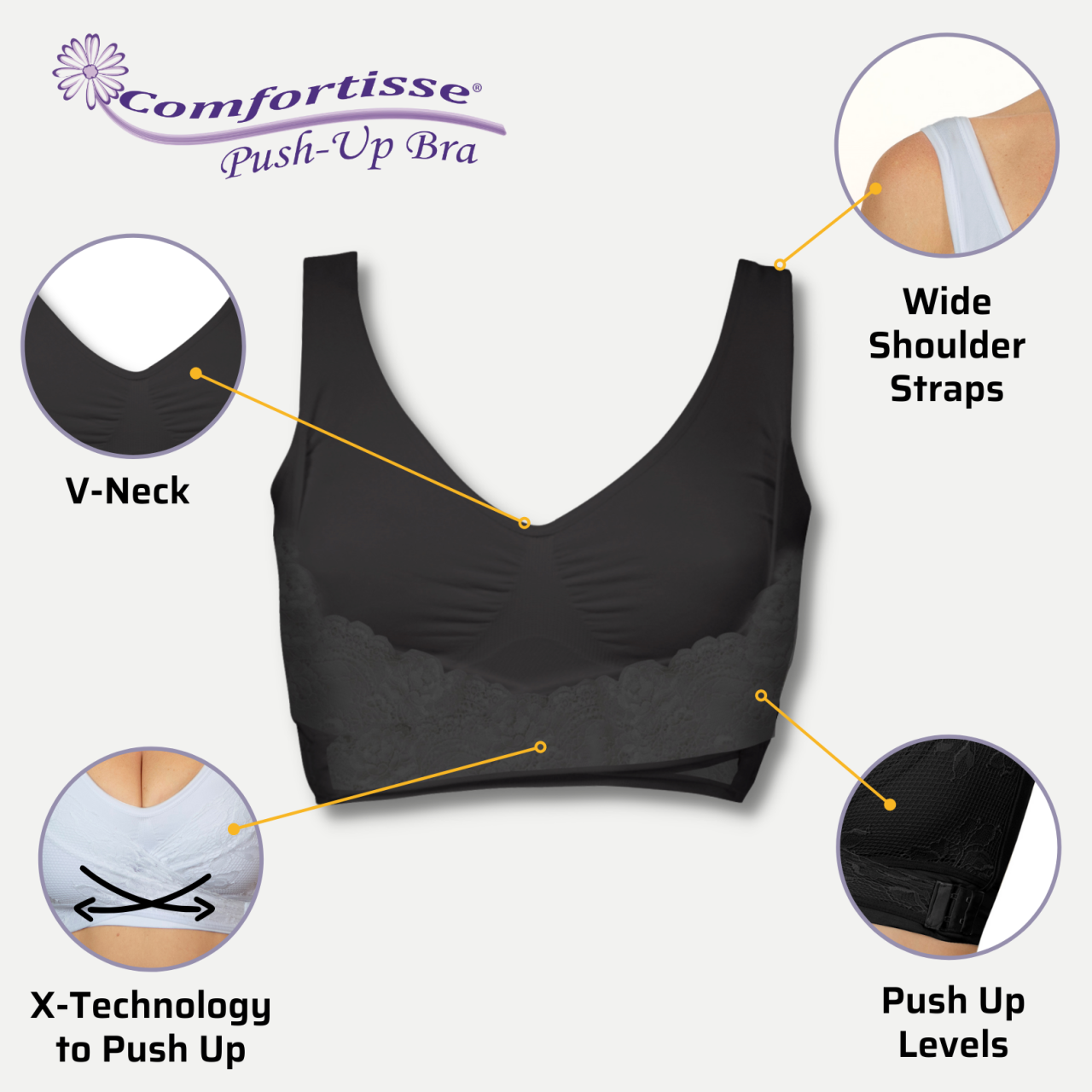 Sujetador Push Up Sin Costuras Set of 3