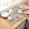 Escurridor De Platos Plegable De Acero Inoxidable