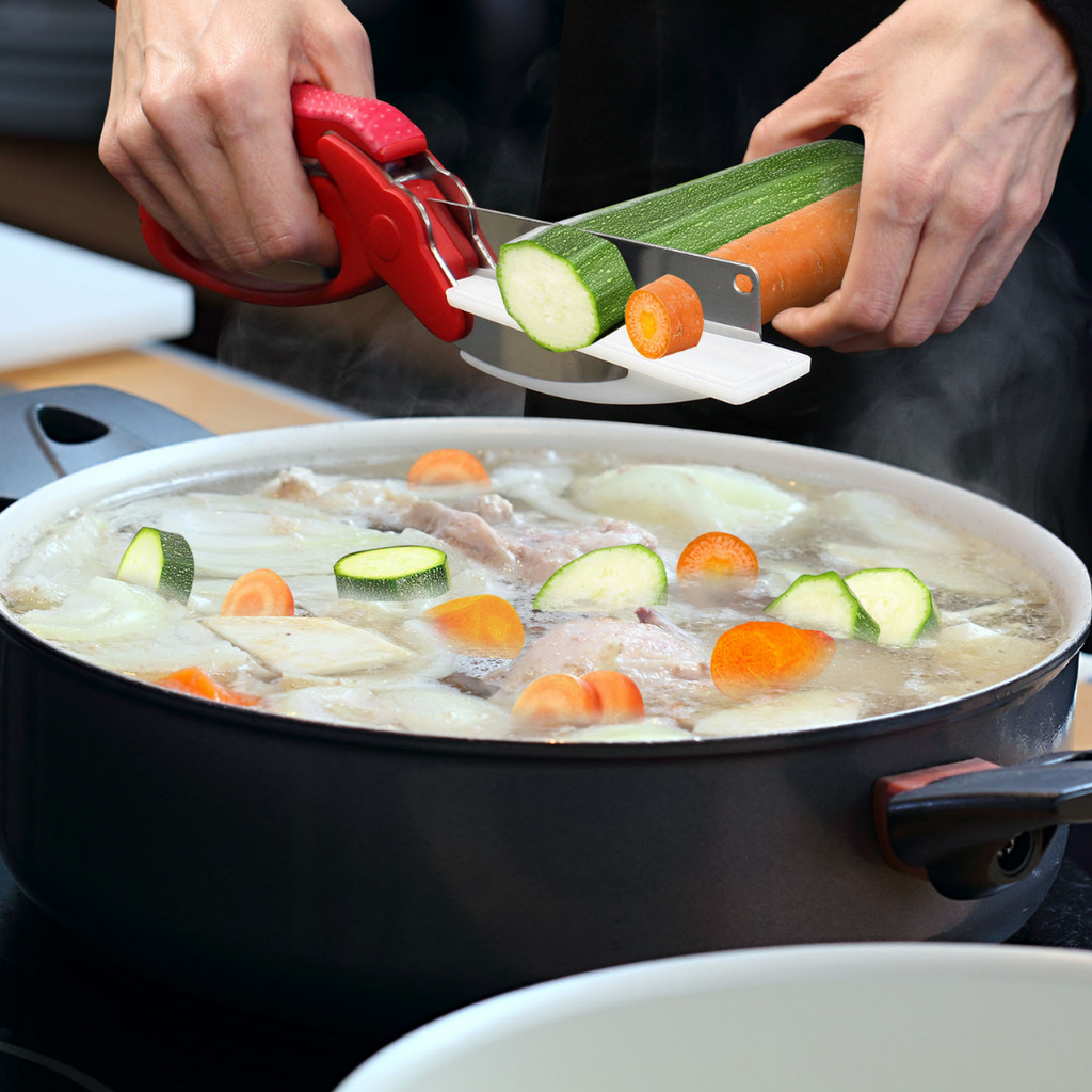 Tijeras de Cocina 2 en 1 con Tabla Integrada