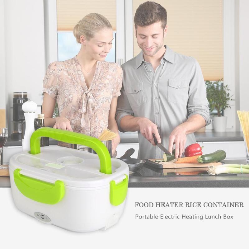 Fiambrera Tartera Táper Eléctrica Táper Para Comida Caliente en Trabajo y Coche 1,5L Fiambrera Térmica 2 en 1