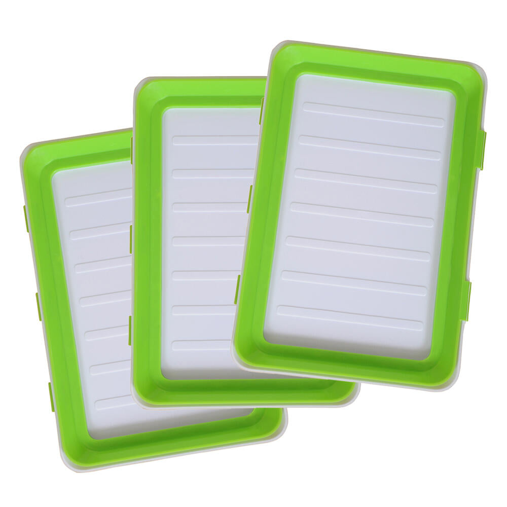 Pack x 9 Bandejas Apilables para Conservación de Alimentos con Sistema Semi Vacío Hermético