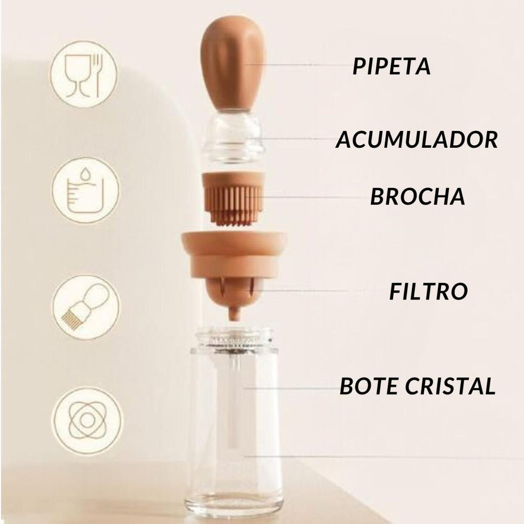 Bote aceite con brocha + caja