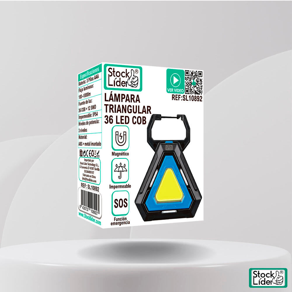 Lámpara triangular 36 LED COB
