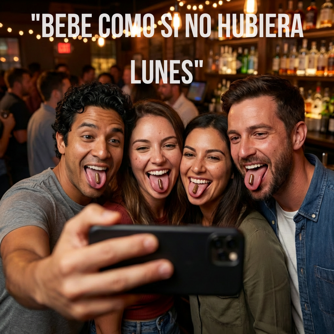 Supafutz AFTERDRINK / Pastillas de restauración, suplemento antes y después de beber con apoyo hepático para mejores mañanas