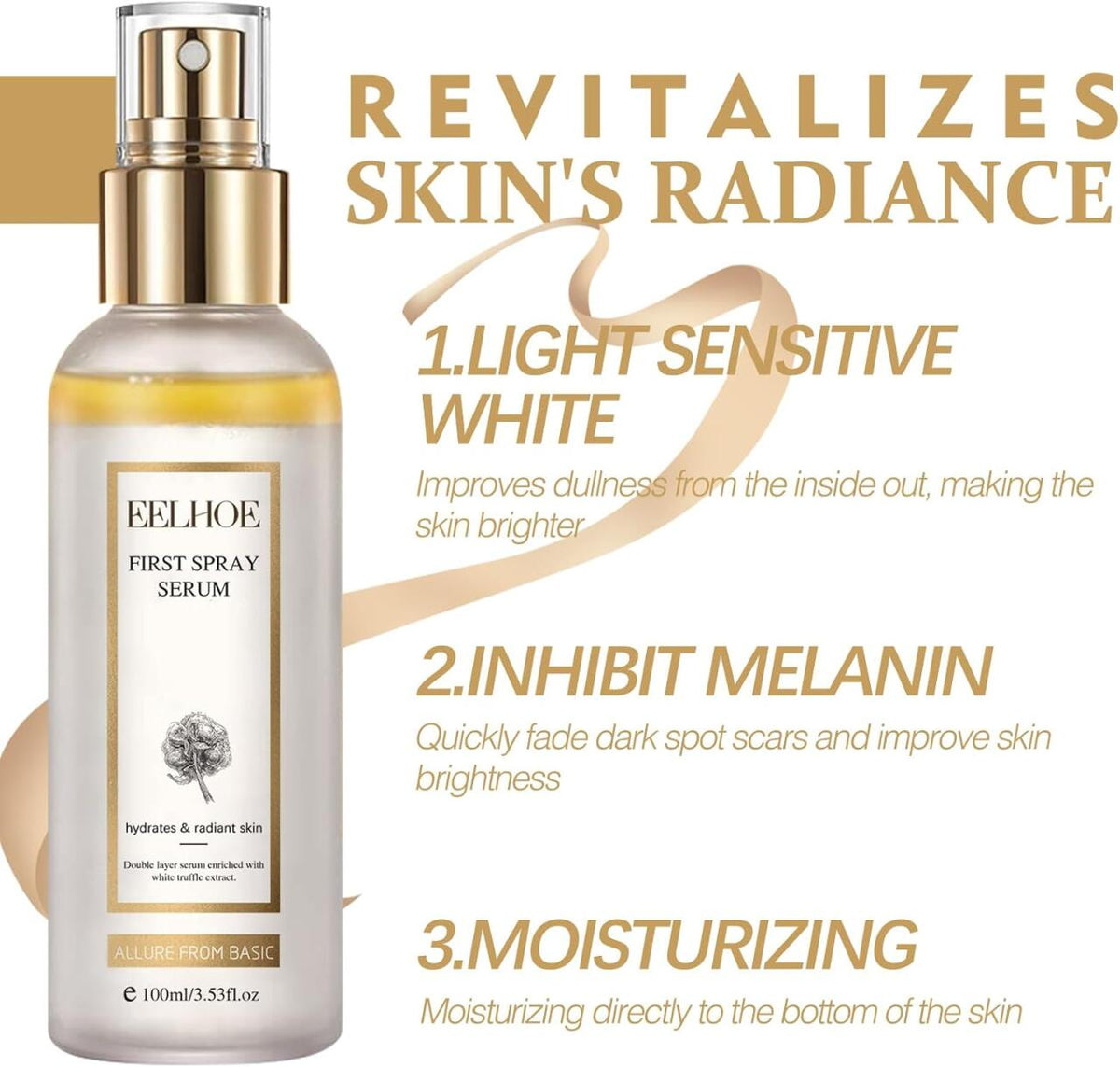 EELHOE Spray Sérum Bruma Facial Hidratante con Trufas Blancas