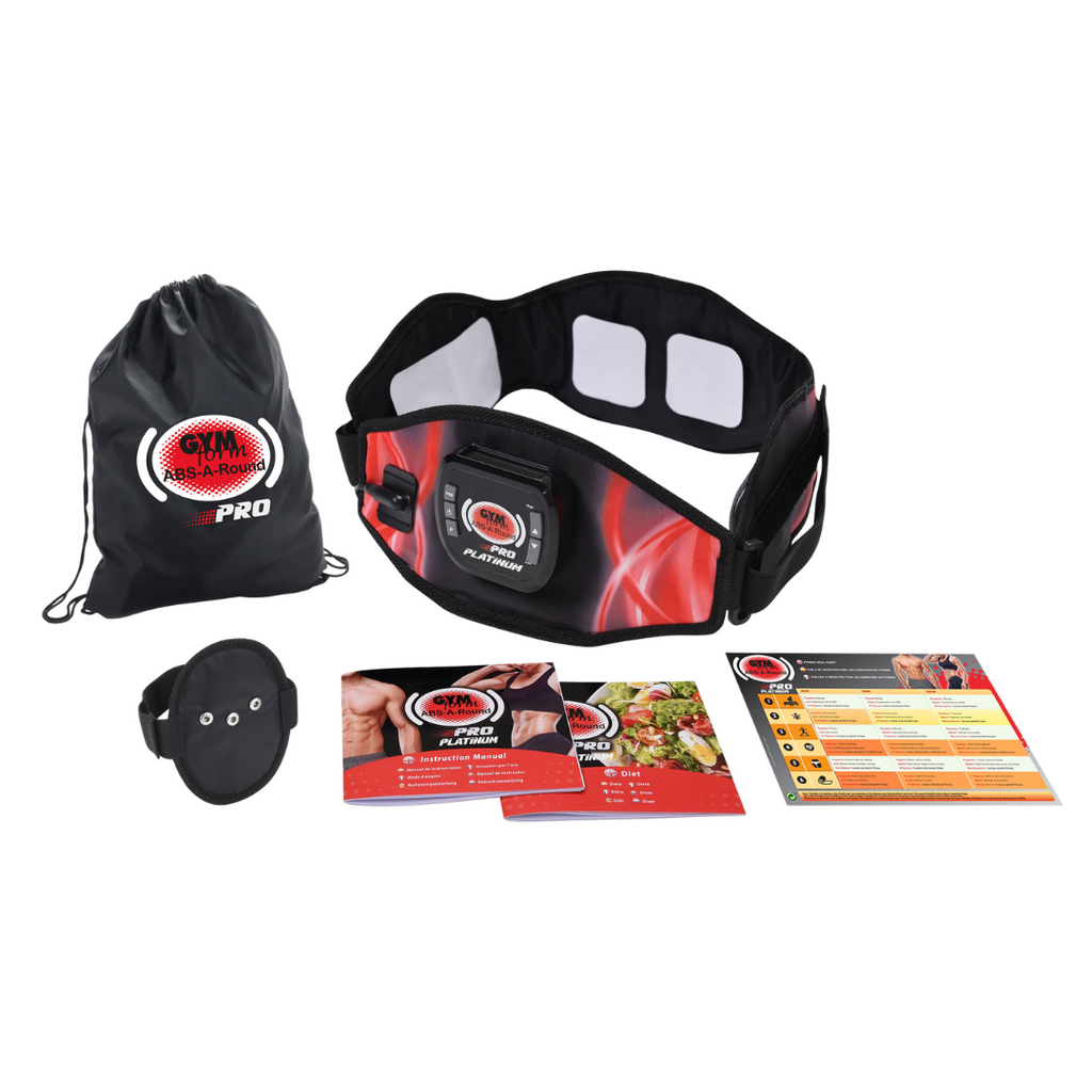 Cinturón de electroestimulación muscular EMS para entrenamiento integral de abdomen y zona lumbar.