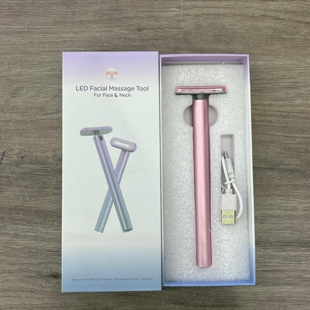 Masajeador Facial 4 en 1 con Luz Roja LED – El Secreto de un Rostro Radiante