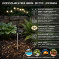 Luces Solares con Efecto Luciérnaga, Movimiento Orgánico y Resistencia IPX4 para tu Hogar.