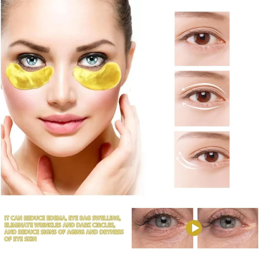 EELHOE Parches de Oro 24K para Ojos – 60 Pcs