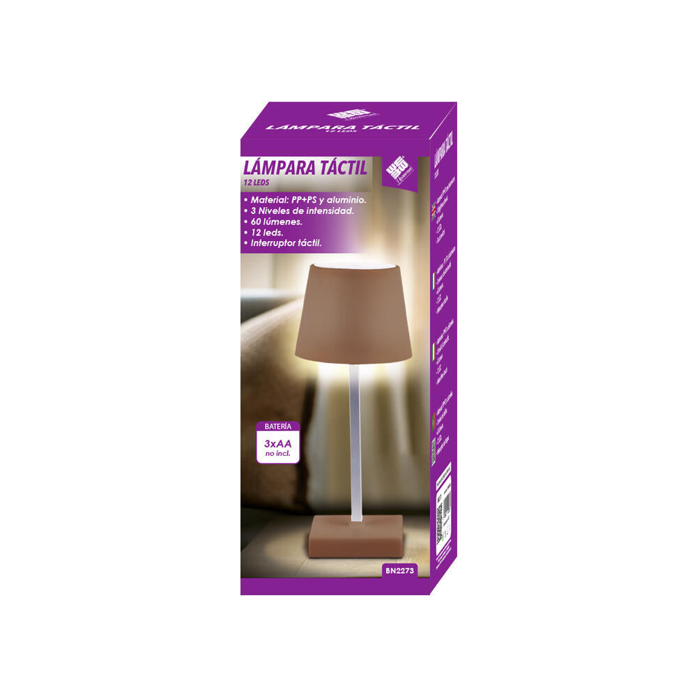 Lámpara de mesa táctil LED regulable y minimalista