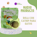 Bola de Catnip Adhesiva Giratoria para Gatos (Juguete de lamido y juego)