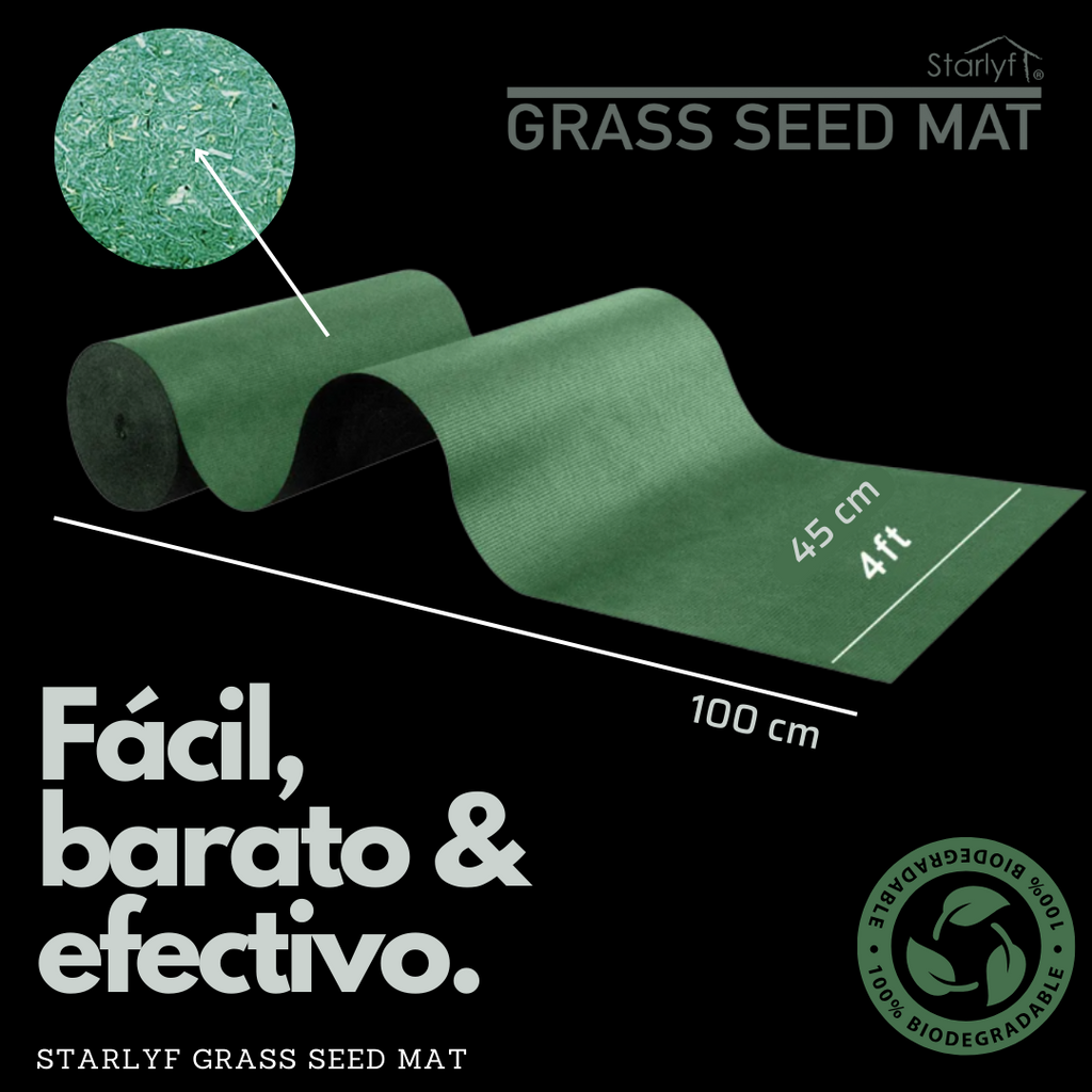 Alfombra de germinación rápida de césped