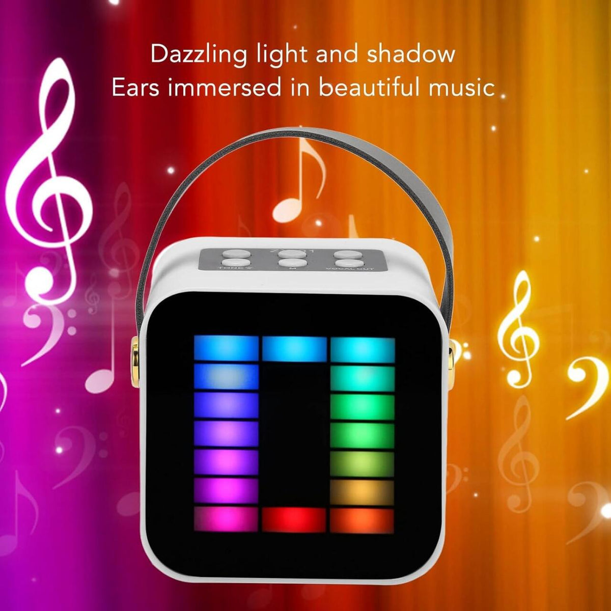 Mini Micrófono con Altavoz Bluetooth con Luz RGB