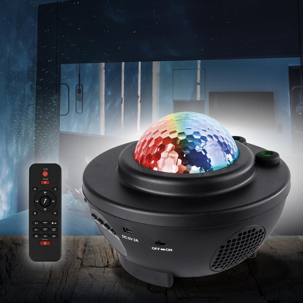Proyector Estrellas Galaxia LED con Altavoz Bluetooth, Mando a Distancia, Temporizador y Luz Nocturna Infantil