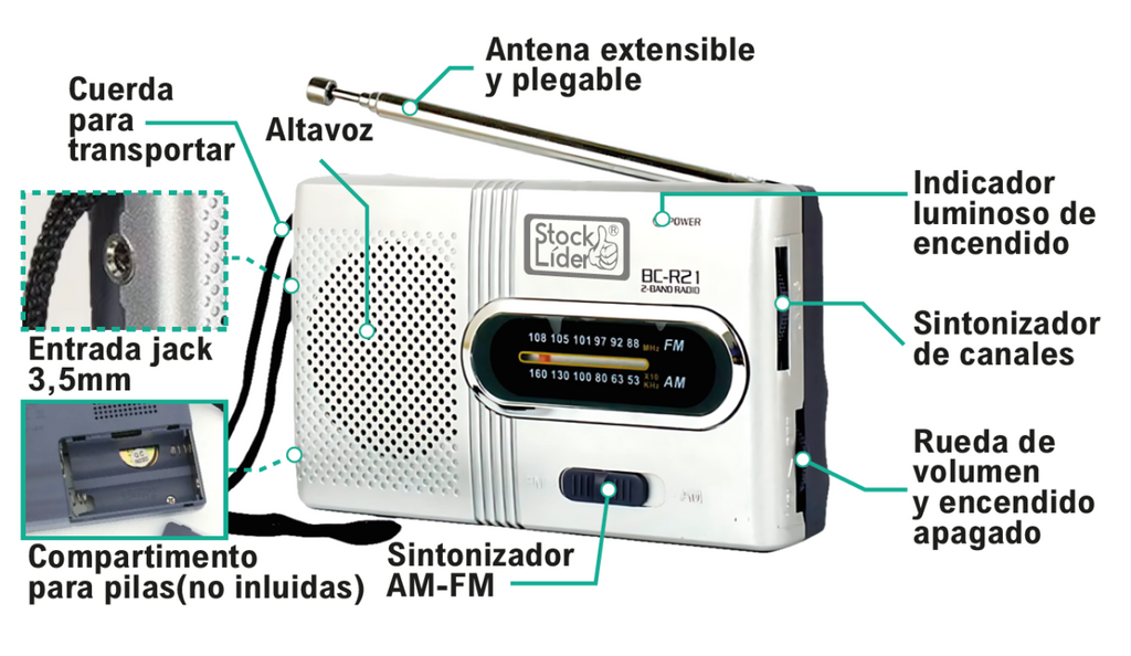 Radio AM-FM portátil