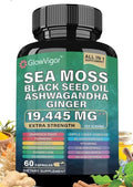 Cápsulas de Sea Moss con Ingredientes Naturales – Apoyo Diario al Bienestar General (Ashwagandha)