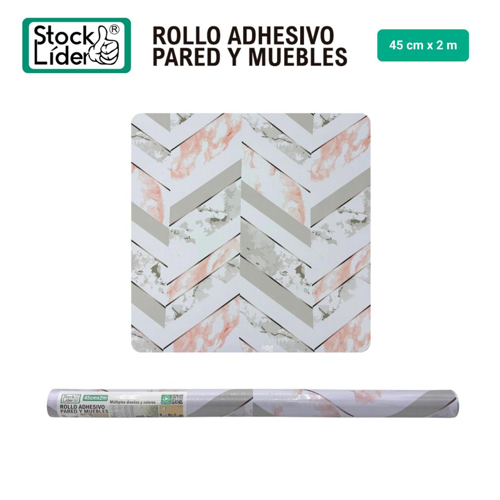Rollo adhesivo pared y muebles 45cm x 2m