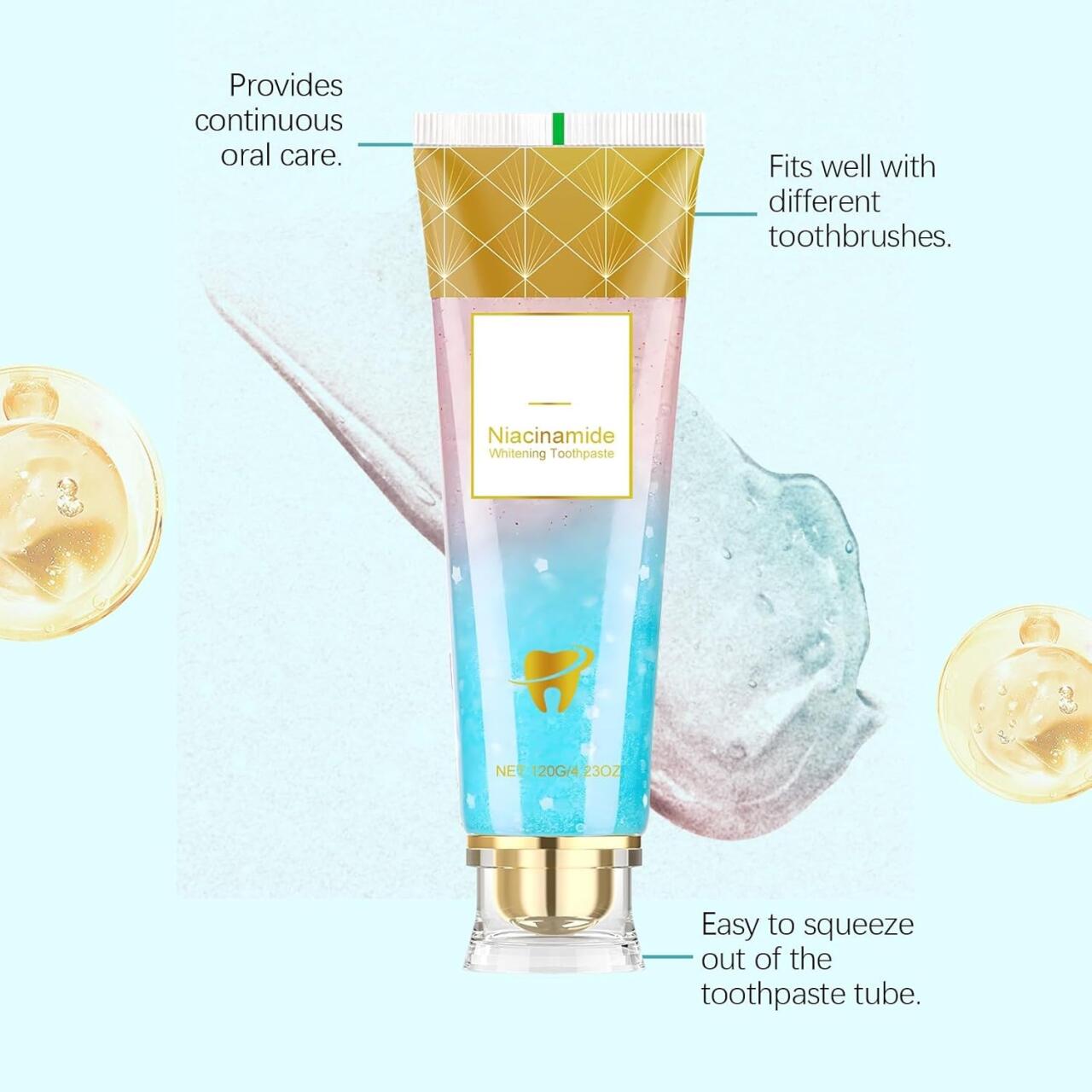 Pasta Dental Blanqueadora con Niacinamida 120G – Sonrisa Más Brillante y Cuidado Diario