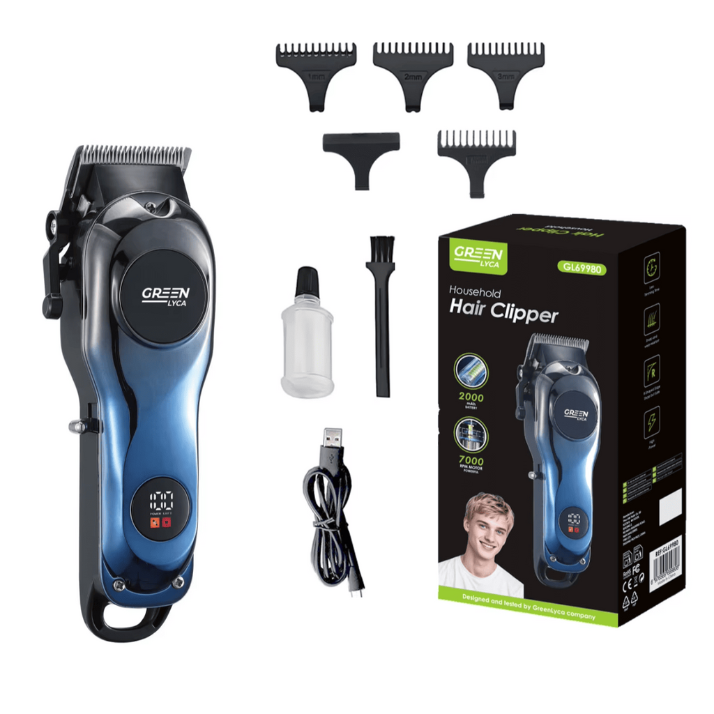 Máquina Cortapelo Profesional con Batería 2000mAh y Motor 7000RPM