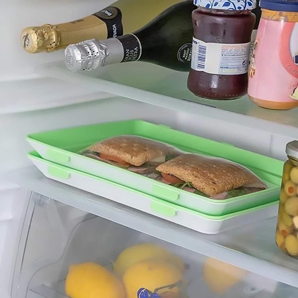 Pack x 3 Bandejas Apilables para Conservación de Alimentos con Sistema Semi Vacío Hermético