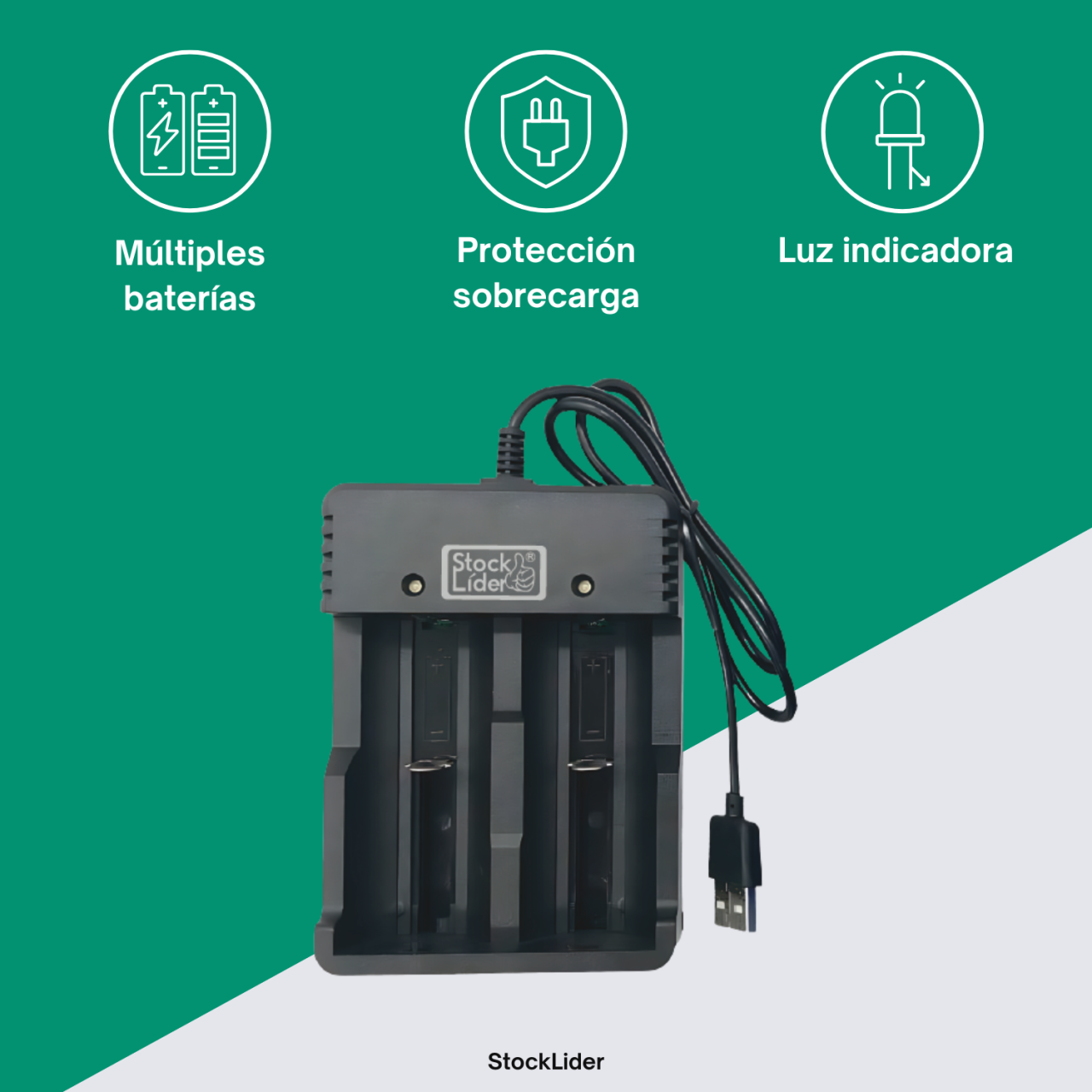 Cargador para pilas 3.7 V