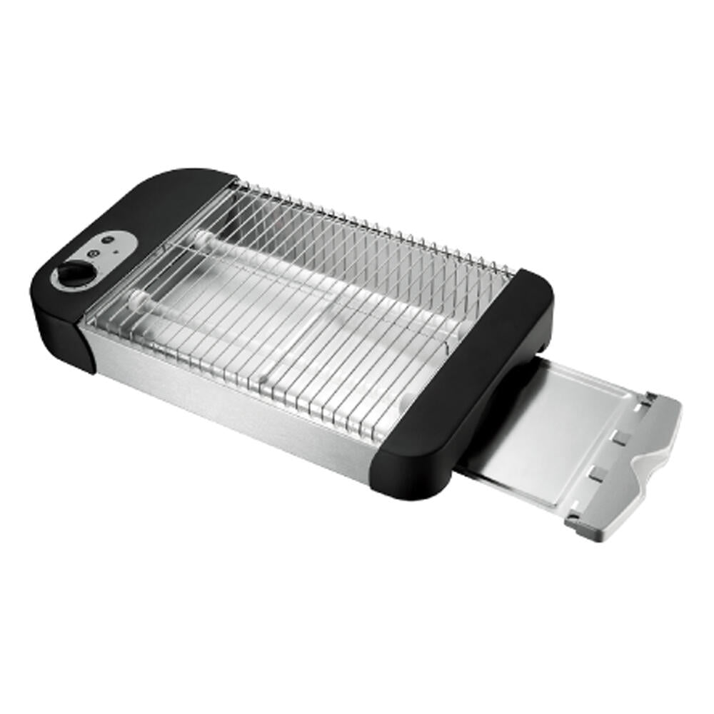 Tostador Plano 600W Con Regulador Negro