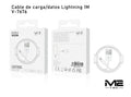 Cable USB-A a Lightning 3.0A 100cm, M2 TEC