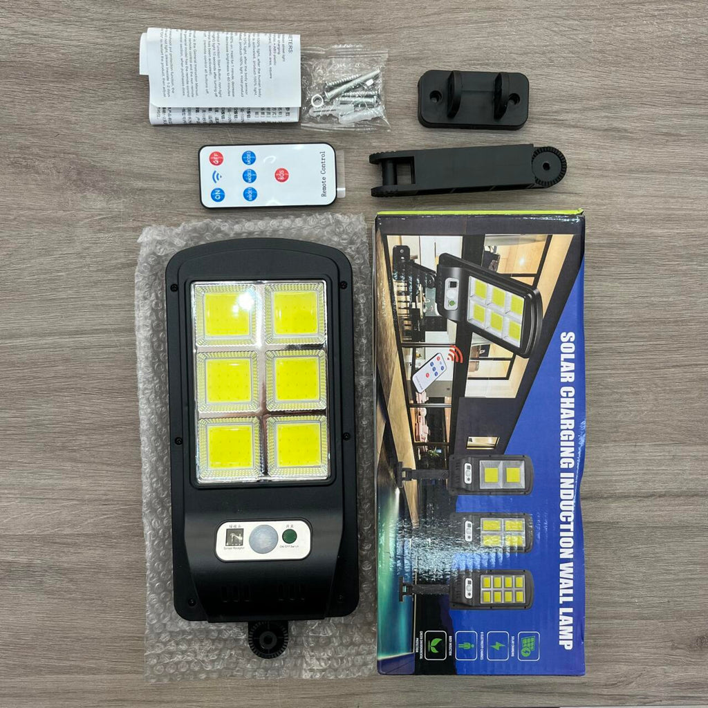 Luz Solar LED con Mando + Caja