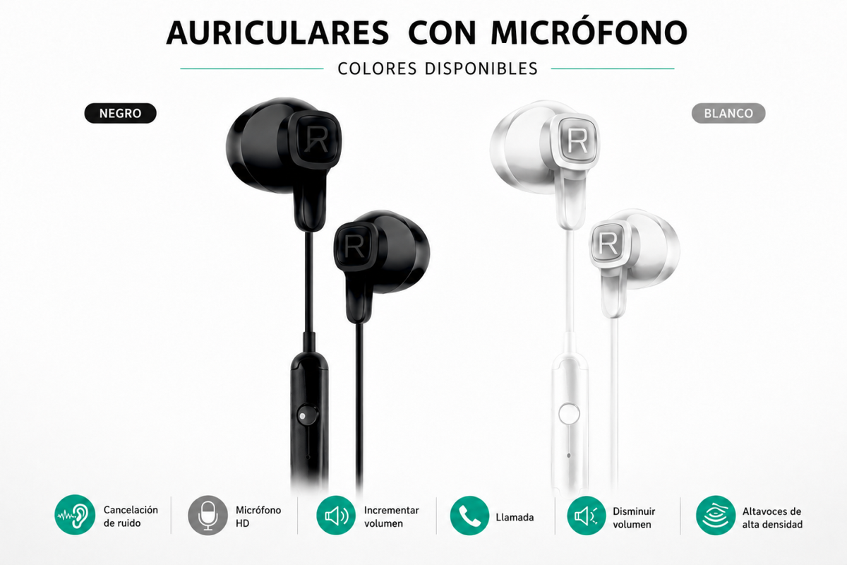 Auriculares con micrófono