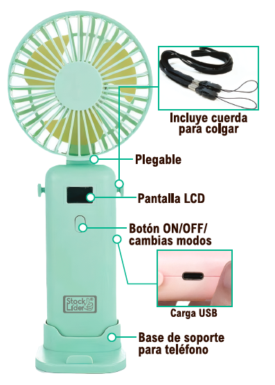 Ventilador portátil plegable